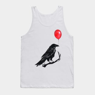 The Crow And Red Balloons Tank Top